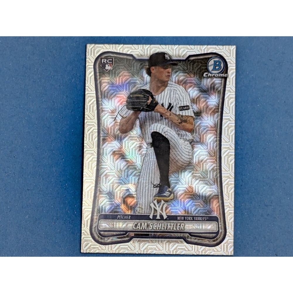 2026 Bowman Chrome Cam Schlittler 53 RC Mojo Refractor Yankees Baseball Card